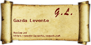 Gazda Levente névjegykártya